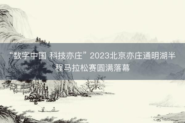 “数字中国 科技亦庄” 2023北京亦庄通明湖半程马拉松赛圆满落幕