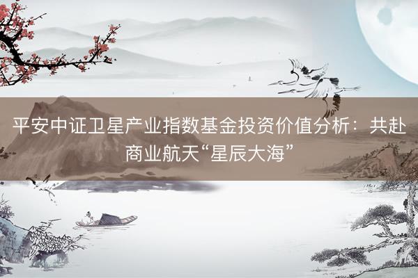 平安中证卫星产业指数基金投资价值分析：共赴商业航天“星辰大海”