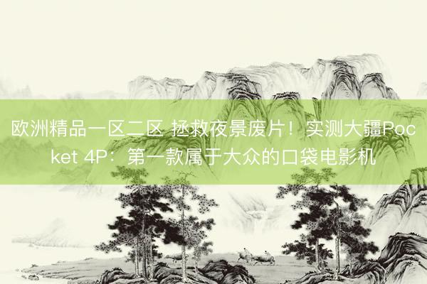 欧洲精品一区二区 拯救夜景废片！实测大疆Pocket 4P：第一款属于大众的口袋电影机