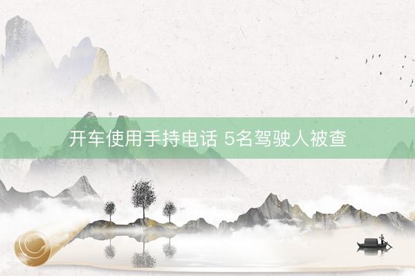 开车使用手持电话 5名驾驶人被查