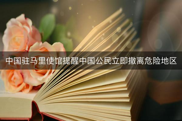 中国驻马里使馆提醒中国公民立即撤离危险地区