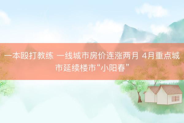 一本殴打教练 一线城市房价连涨两月 4月重点城市延续楼市“小阳春”