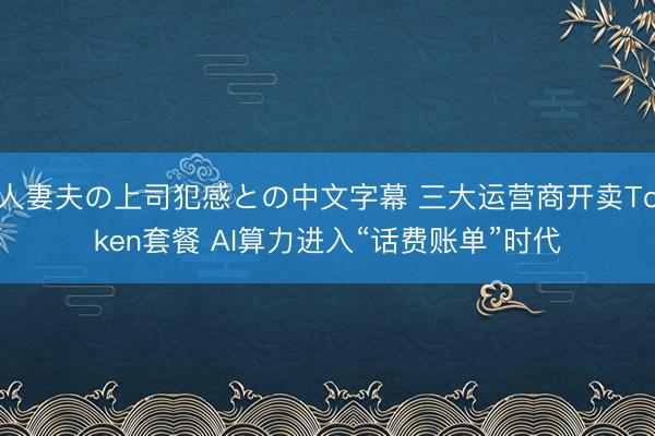 人妻夫の上司犯感との中文字幕 三大运营商开卖Token套餐 AI算力进入“话费账单”时代