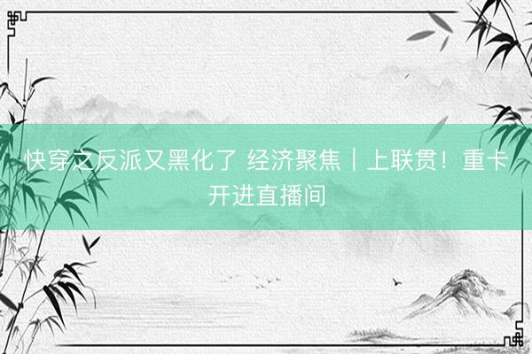 快穿之反派又黑化了 经济聚焦｜上联贯！重卡开进直播间
