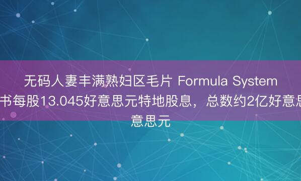 无码人妻丰满熟妇区毛片 Formula Systems文书每股13.045好意思元特地股息，总数约2亿好意思元