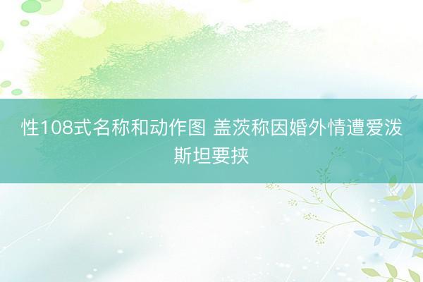性108式名称和动作图 盖茨称因婚外情遭爱泼斯坦要挟