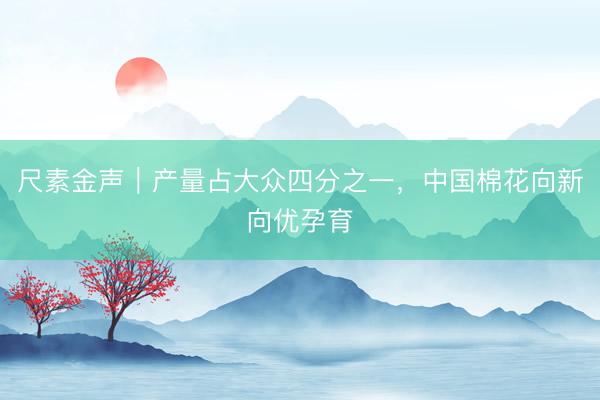 尺素金声｜产量占大众四分之一，中国棉花向新向优孕育
